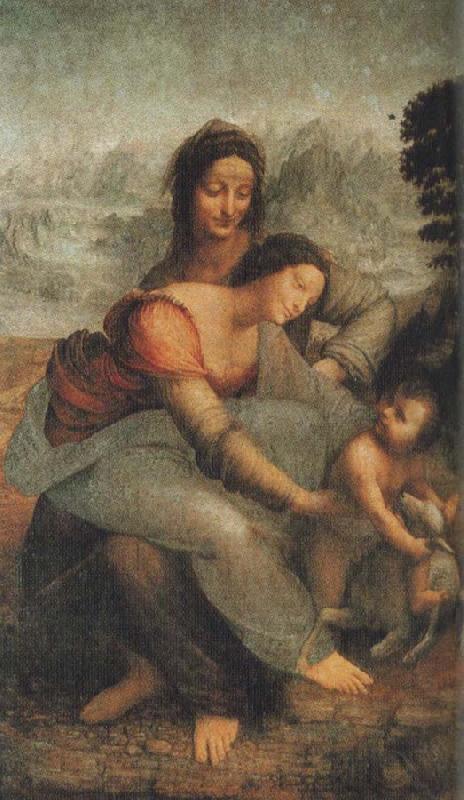 LEONARDO da Vinci Our Lady and St Anne France oil painting art
